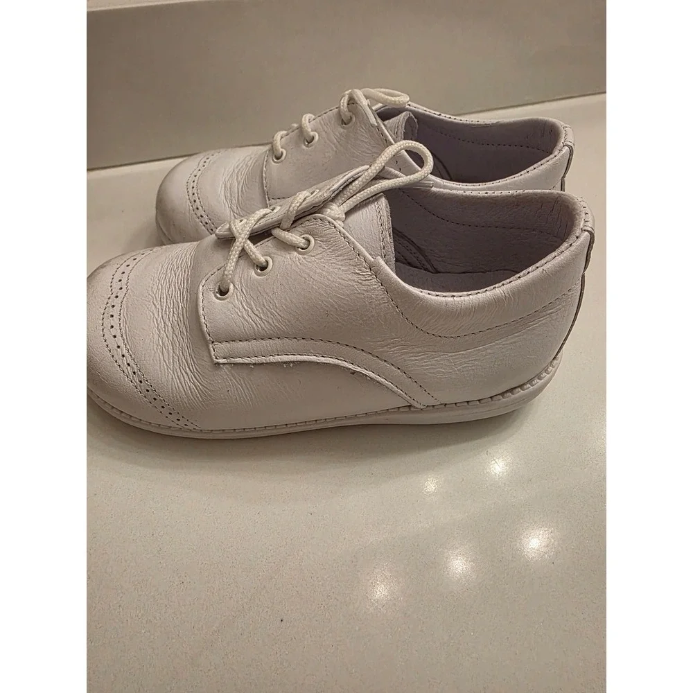Caritas White Leather Wingtip Oxford Dress Shoes Toddler Size 16 US 7 751